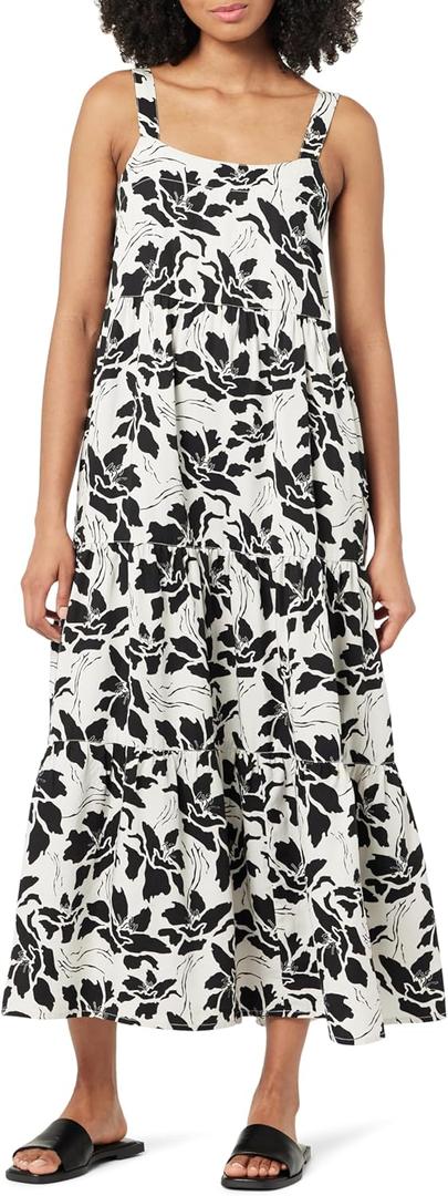 The Drop Women's Medium, Black/White Floral Print