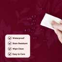 Romanstile Jacquard Rectangle Tablecloth, Elegant Waterproof Damask Floral Pattern Table Cloths Heavy Weight Decorative Table Covers for Dinner/Parties/Holiday - 60 x 102 Inch, Burgundy