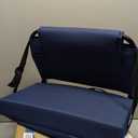 Stadium Seats for Bleachers 2 Pack w/Back Support Bleacher Seat Soft Cushion Light Weight with Shoulder Strap & Cup Holder, Front & Back Zipper Pocket, Suitable for Sports Events,Navy
