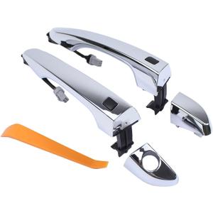 ApplianPar Front Left Driver and Right Passenger Side Exterior Door Handle with Smart Key Chrome for Hyundai Tucson 2016-2021