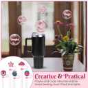 4 x 6-Pack Silicone Straw Covers compatible with Stanley 30oz & 40oz Tumblers and Water Bottle  Reusable Straw Caps & Toppers, Dust-Proof, Pink Cute Stanley Cup Accessories