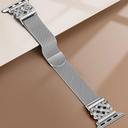 BEEXI Stainless Steel Magnetic Loop Compatible with Apple Watch Band 49/46/45/44/42mm Women Mesh Celtic Knot Dressy Strap for iWatch Series 11/10/9/8/7/6/5/4/3/2/1/Ultra(1/2/3)/SE(1/2/3) Starlight L