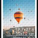 JCJMY 19.7x27.6 Puzzles Frame for 50x70 cm Puzzle Poster Photo Picture, Display 18x24 with Mat or 19.7 x 27.6 without, Wall Hanging 19.7 by 27.6 inch 1000 Pieces Puzzles Frame, Black