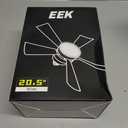 EEK Socket Fan Light with Ultra Quiet Design, 20.5 Ceiling Fans with LED Lights and Remote,Screw in Fan Light for E26/E27,3Speeds 3Colors 3000-6500K,1200 (Woodgrain)