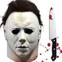 Horror Movie Killer Mask Scary Halloween Mask Full Head Cosplay Masquerade Headgear Costume Props for Adults (Style 2)