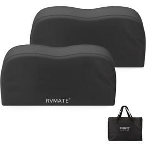 RVMATE RV Tire Covers - Dual Axle Wheel Cover (2 Pack) Fits 27"-30" Tires, Waterproof Anti-UV 600D Oxford Black Dual Tire Covers for RV/Truck/Trailer