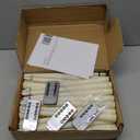 Reginary 48 Pcs Flameless Taper Candles with 4 Remote, Battery Operated Flickering Flameless Taper Candles 3D Wick Fire LED Faux Wax Lights for Wedding Christmas Holiday(Ivory,11 Inches)