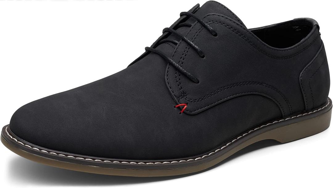 Jousen Men's Casual Dress Shoes Retro Business Classic Dress Shoes for Men (Black) 9