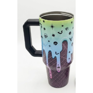 Frost Buddy Thicc Buddy - 50 oz Stainless Steel Vacuum Insulated Tumbler with Lid and Straw for Water - Travel Mug Cupholder Friendly - Gifts for Women Men Him Her