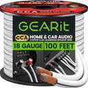 18AWG Speaker Wire, GearIT Pro Series 18 AWG Gauge Speaker Wire Cable (100 Feet / 30.48 Meters) Great Use for Home Theater Speakers and Car Speakers White
