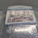 Turquoize 4 Piece Sofa Covers for 3 Cushion Couch Sofa Slipcover Soft Couch Cover for Dogs-Washable Sofa Furniture Covers with 3 Individual Cushion Covers, Jacquard Fabric (3 Cushion Sofa, Gray)