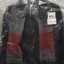 London Fog Women's Single-Breasted Wool Coat With Scarf, Black, XL