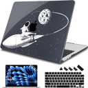 Mektron for 2026/2025/2024/2023 MacBook Air 15 INCH M5 A3448 /M4 A3241 /M3 A3114 /M2 A2941 Case, Printed Plastic Hard Shell Cover with 15.3" Liquid Retina Display Touch ID, Astronauts