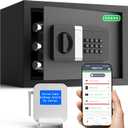 FORFEND Smart Home Safe | WiFi Safe Box App Lock/Alarm | Voice Command, Kidnap Alarm, Tamper Detect, Frozen Mode, Sub Account| Digital Safe Anti Theft (0.8 Cubic Feet)
