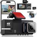 Dash Cam, 5G WiFi Dash Camera for Cars, 4K UHD Dash Cam Front and Rear, Car Camera Built-in 32GB Card, Night Vision, Built-in G-Sensor,24Hr Parking