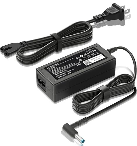 45W Charger for HP Laptop Computer - Fit for HP Pavilion, Stream, Envy, ProBook, EliteBook, Spectre, Notebook AC Adapter Power Cord (4.5mm x 3.0mm Smart Blue Tip)