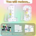 Marquee Numbers Colorful 13th Birthday Decoration: 4FT Large Light Up 13 Year Old Birthday Decorations Anniversary Backdrop Cardboard Sign 18 Colors Number 13 Mosaic Balloon Frame