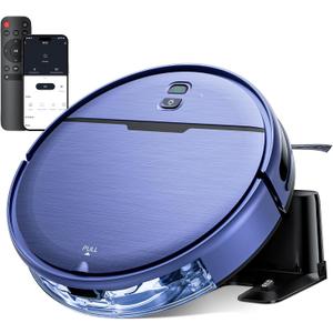 Robot Vacuum and Mop Combo, 2300Pa Strong Suction, 2-in-1 Dust Box and Water Tank, Works with Alexa/Google Assistant, Long Runtime, Schedule, Quiet, Ideal for Hard Floors, Low-Pile Carpets and Pets