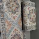 Cushioned Kitchen Rug Sets 3 Piece Anti Fatigue Kitchen Mats for Floor Non Slip Waterproof Kitchen Rugs and Mats Comfort Standing Mat Runner for Home Office,Sink,Laundry (17.3''x28''+17.3''x36''+17.3''x48'', Blue)