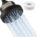 Matte Black Filtered Shower Head High Pressure 7 Modes Shower Heads with Filter for Hard Water Adjustable Replacement Remove Chlorine and Harmful Substances, ABS