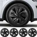 4PCS Wheel Covers for New Tesla Model Y Juniper 19 inch 2025-2026, Hubcaps Fits for Tesla Model Y Juniper, Rim Cover Protector Wheel Cover,Matte Black