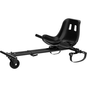 Hover-1 Buggy Hoverboard Attachment - Compatible with Most 6.5" & 8" Electric Hoverboards, Hand-Operated Rear Wheel Control, Adjustable Frame & Straps, Easy Assembly & Install Hoverboard Go Kart (Black)