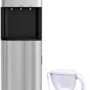 VECYS Self-Cleaning Bottom Loading Water Dispenser with Pitcher, 3-5 Gallon Water Cooler, 304 Stainless Steel Reservoirs & Intake Tube, Hot Cold Room Temperature, Child Safety Lock, UL/ETL Certified