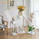 NUPTIO White Pedestal Stand for Party, Heavy Duty, 29.5"/25.6"/21.7" Tall