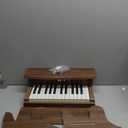 ZIPPY Kids Piano Keyboard, 25 Keys Digital Piano for Kids, Mini Music Educational Instrument Toy, Wood Toy for Toddlers Girls Boys (Walnut)