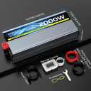 2000W Sump Pump Battery Backup System, Safe Backup System for Emergency and Power Outage, Sump Pump Backup Power Supply with LCD Screen Remote Controller, Auto Switching