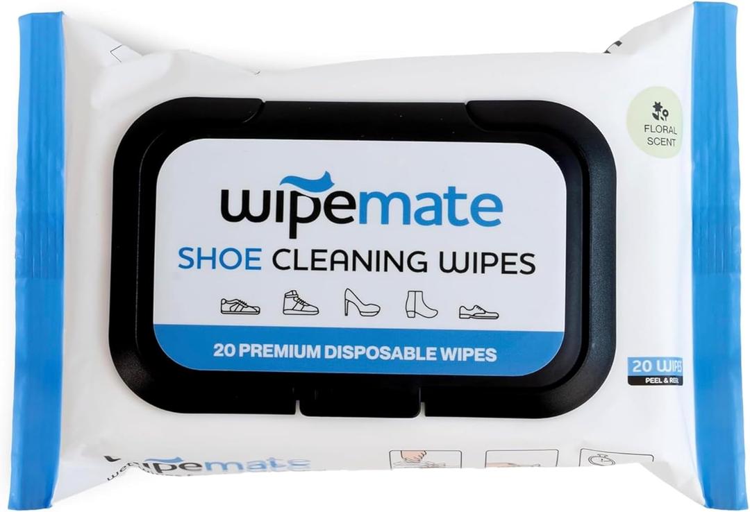 4 x Shoe, Sneaker, Suede & Leather Cleaner Wipes Premium Wipes for Dirt, Stains, Scuffs & Care for All Footwear