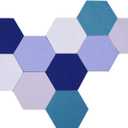 10Pcs Self Adhesive Felt Board Tiles Hexagon Bulletin Board for Walls, Felt Cork Pin Board for Pictures Photos Memos with Push Pins (Color C)