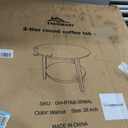 2-Tier Round Coffee Table Wood Nesting Side Table (Walnut, 28x28x18)