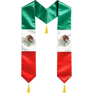 Graduation Stole 75" – Embroidered Flag Graduation Sash for High School & College Students