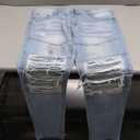 RXXKKK Men's Classic Zipper Biker Regular Fit Flex Jean (38, 253 Light Blue)