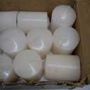 24 Packs Ivory Votive Candles, Unscented Small 1.5 Inch by 2.0 Inch Wax Candles for Wedding, Party & Home Dinner Table Decoration - 12 Hour Burning