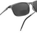Superior Extremely Light Bifocal Reading Sunglasses for Men, Aluminum Arm TR90 Frame Sun Readers UV400 Protection Outdoor Spring Hinge Dark Lens, +1.5 Grey