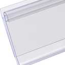 Shelf Label Strips with Shelf Talker Grippers, 50 Pack Snap-in 1.25H Shelf Strip Price Tag Holder Fits Standard Gondola Shelf Channel, Clear Plastic Front and Back Sign Holder for 48 Long Shelf, 47-11/16 inches