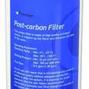Watts Premier 5-Micron Activated Carbon Post-Filter for RO Pure/ Pure Plus/ Zero Pure Plus Reverse Osmosis System, Final Polishing Water Filter Replacement, Push Button Assembly