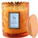 2 x Sandalwood Rose Scented Candles, Gifts for Women, Natural Soy Candle, 8.1 oz 80 Hours Burn, Candles for Home Scented (fig)