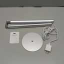 Metal Desk Lamp for Home Office - 16'' Foldable LED Desk Light for Reading, 4 Color Temps, 15W 1200Lm Dimmable Table Lamp with Flexible Arm, Task Lamp for College Dorm Study Painting, Silver