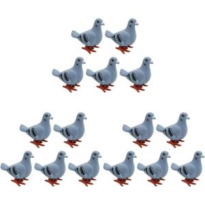 15 Pcs Pigeon Wind-up Toys Pigeons Bird Whistle Pigeon Stuffed Animal Bird Whistle for KidsMini Clockwork Jumping Pigeons for Kids Ideal for Easter Birthdays Party Favors and Student Prizes