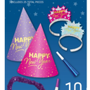 Amscan Shooting Stars New Year's Party Kit, 10 person kit, 25 pieces