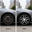 14 Inch Hubcaps with Adjustable Steel Retention Rings, Premium ABS Universal Fit, Set of 4 Wheel Covers (Silver-Black)