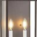 18"Medium Classic Outdoor Wall Lantern Light For House Exterior,Handcrafted Old Rust Metal Cage Mounted Pocket Wall Sconce W/Clear Tempered Glass,Waterproof for Porch, Patio, Garage&Front Door E12