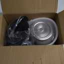 Ganiza Food Processor, 2-Speed Food Chopper Meat Grinder with 8 Cup Stainless Steel & 8 Cup Glass Bowls, Upgraded Button & Smart Overheat Protection Light - Includes Clean Brush, 2 Sets of Blades (Silver)