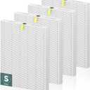 PETOX C545 Replacement Filter S Compatible with Winix C545 Air Purifier and Winix C545 Replacement Filter S 1712-0096-00 and 2522-0058-00, 4 Pack High Efficiency H13 Ture HEPA Filter