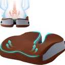 Seat Cushions for Office Chairs Wheelchair Cushion for Long Sitting Back PainMemory Foam Seat Car Computer Desk Chair CushionCoccyx Cushion for Tailbone Pain Relief Office Chair Butt Pillow Brown