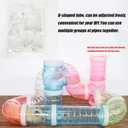 Tfwadmx Hamster Tube Toy DIY Assorted Small Cage Toys Pipe Tunnel Excercise for Rat Mouse Dwarf and Other Small Animals-White