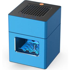 Multifunctional Smokeless Ashtray, HEPA Filter Smokeless Ashtray Indoor with Lighter, USB Rechargeable Smoke Removing ashtray for home,bedroom, office,car(Blue)(AP078)